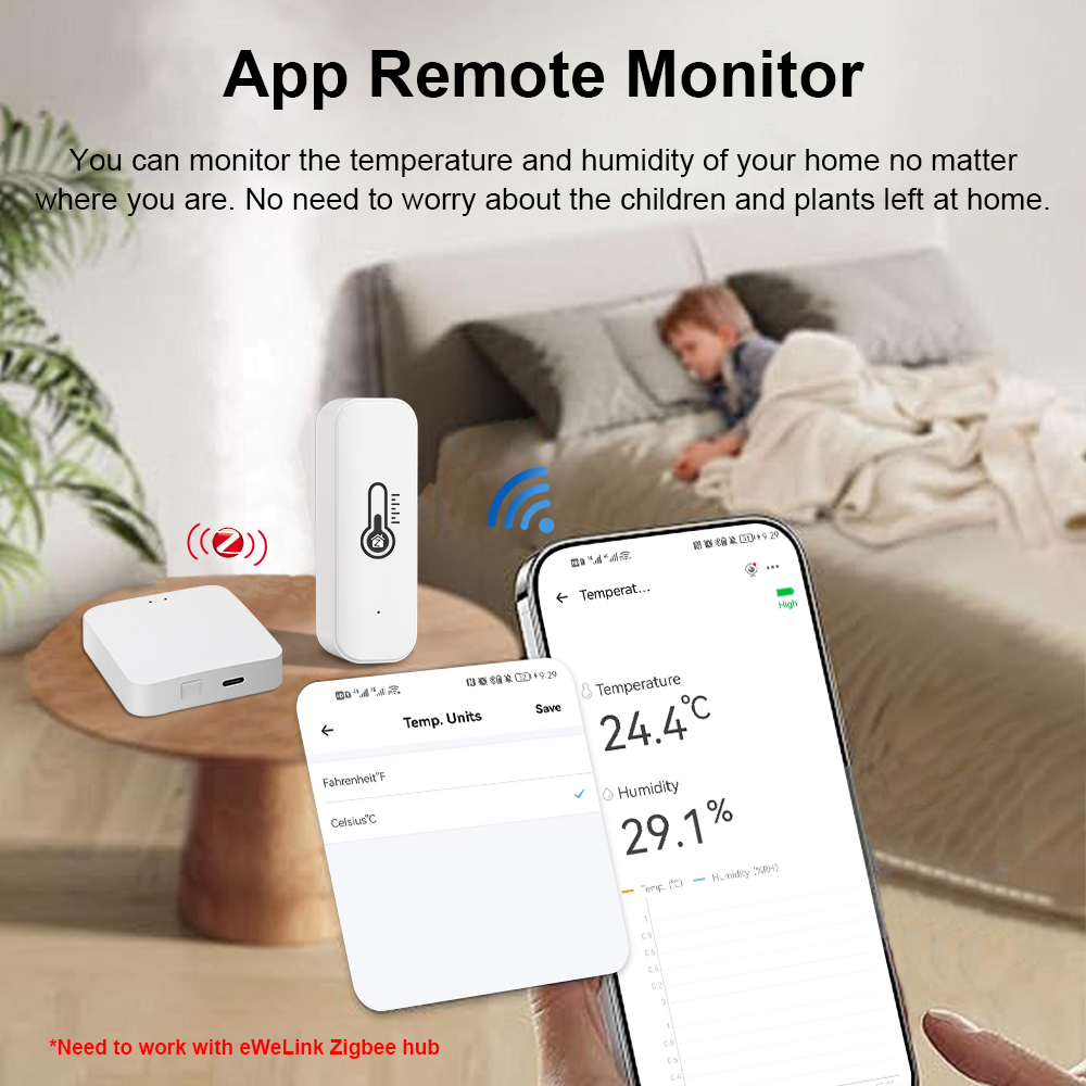 Ewelink ZigBee Smart Temperatu - đánh giá và giá Digital Hygrometer Probe