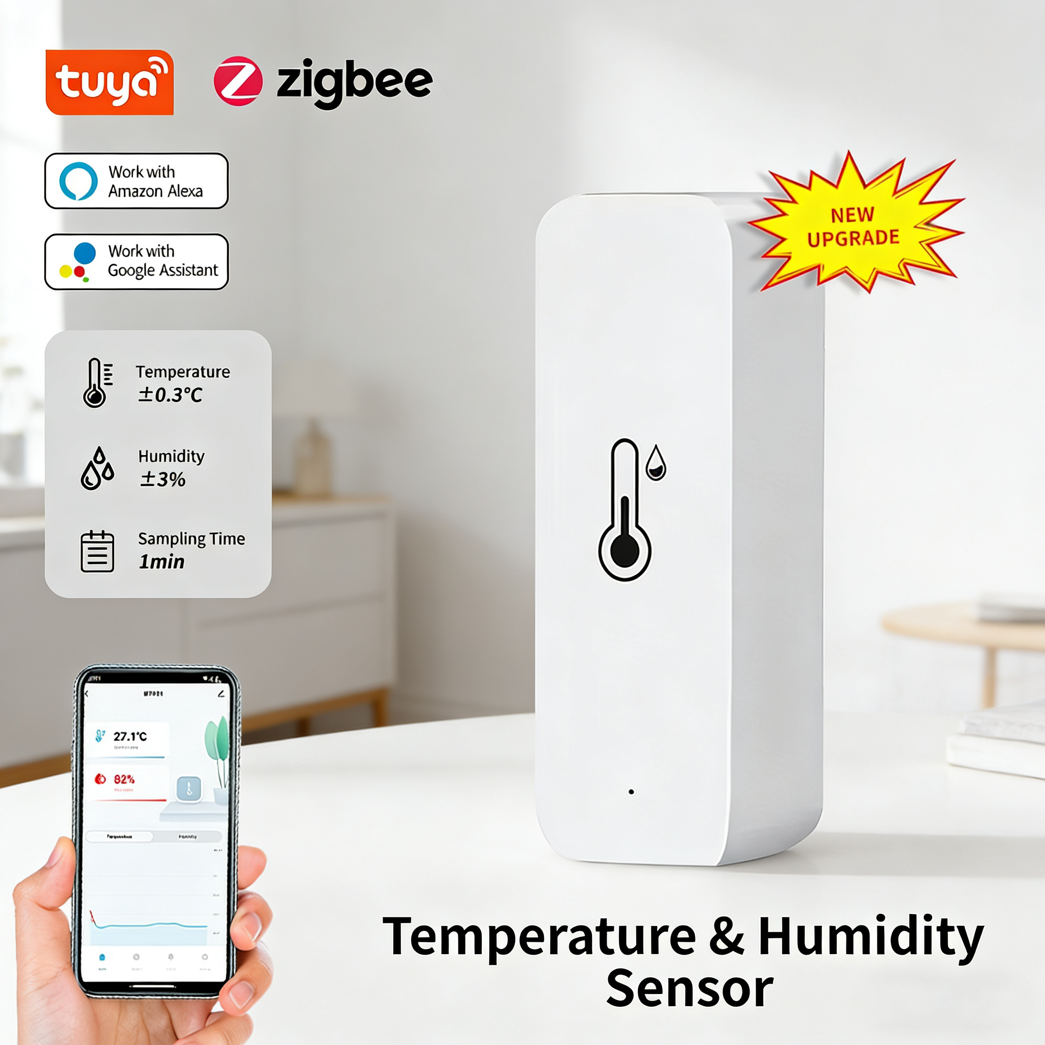 New Tuya Zigbee Smart Hygromet - đánh giá và giá Digital Hygrometer Probe