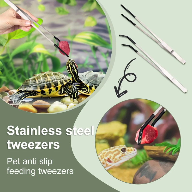 2pcs Bent Tip Tweezers For Cra - đánh giá và giá Feeding Tong Stainless