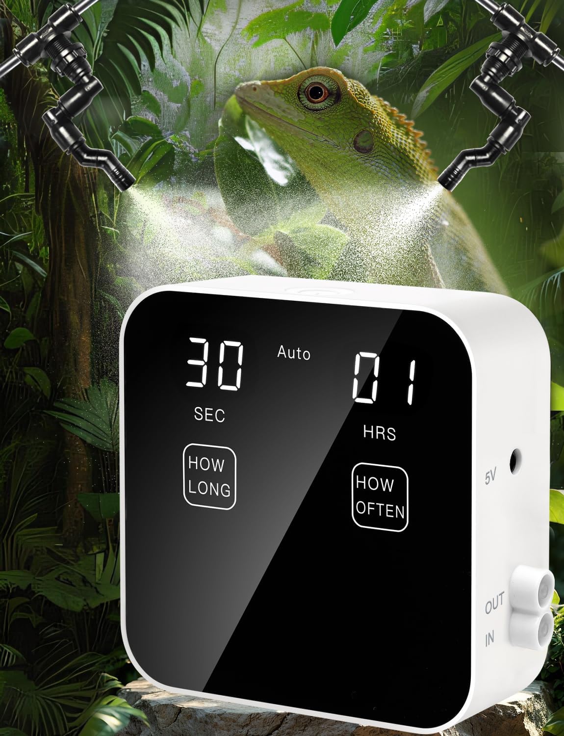 Automatic Rainforest Timing Sp - đánh giá và giá Misting Nozzle Reptile