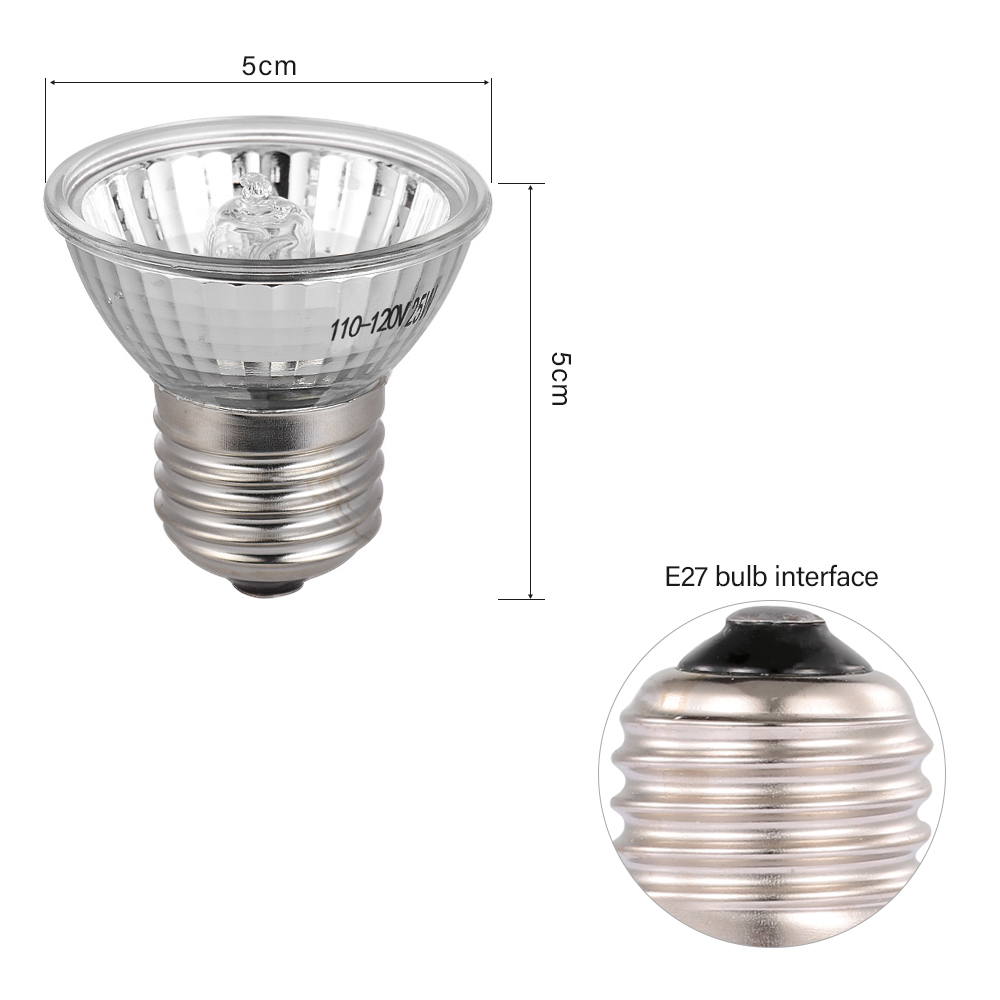 25W Halogen Heat Lamp UVA UVB  - đánh giá và giá Basking Bulb Halogen